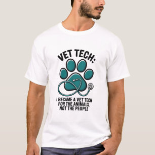 Dierentechnicus Humor - Voor de Dieren Niet de Men T-shirt