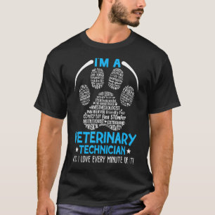 Dierentechnicus Paw Print Vet Tech Life 1 T-shirt