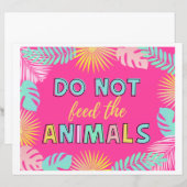 Dierenteken niet voeren | Wilde signalen (Voorkant / Achterkant)