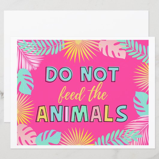 Dierenteken niet voeren | Wilde signalen (Voorkant / Achterkant)