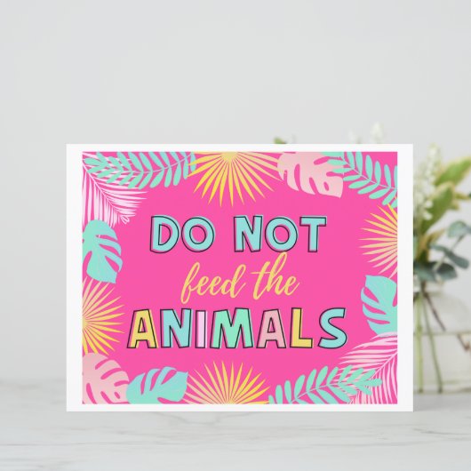 Dierenteken niet voeren | Wilde signalen (Staand voorkant)