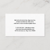 Dierenteler | Doggie Haircut Visitekaartje (Achterkant)