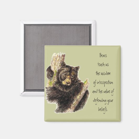 Dierentemmer, Natuur Beren, gedistilleerde gids Magneet (Voorkant / Achterkant)