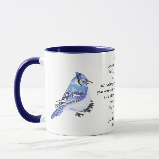 Dierentotem Blauwe Gaai Inspirerende Natuur Gids Mok (Links)