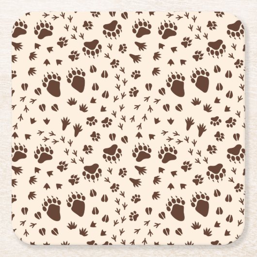 DIERENTRACKS KARTONNEN ONDERZETTERS (Voorkant)