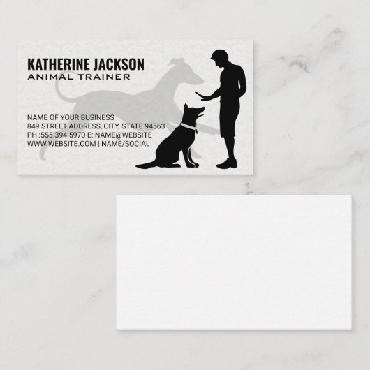 DierenTrainer Lesgeven Visitekaartje (Voorkant / Achterkant)