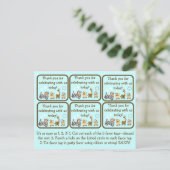Dierentreinen Baby shower voor Labels Briefkaart (Staand voorkant)