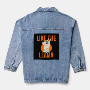 Dierentrends in Llama Unicorn Lama gezegde gift Denim Jacket
