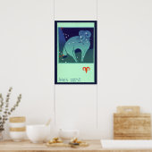 dierentuin, astrologie Aries Ram Constellation Poster (Keuken)