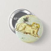 dierentuin, astrologie Aries Ram Constellation Ronde Button 5,7 Cm (Voorkant /achterkant)