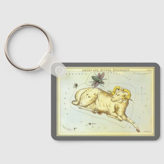 dierentuin, astrologie Aries Ram Constellation Sleutelhanger (Achterkant)