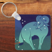  dierentuin, astrologie Aries Ram Constellation Sleutelhanger (Voorkant)