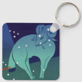  dierentuin, astrologie Aries Ram Constellation Sleutelhanger (Achterkant)