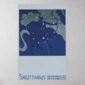  dierentuin Astrologie Sagittarius Constellation Poster (Voorkant)