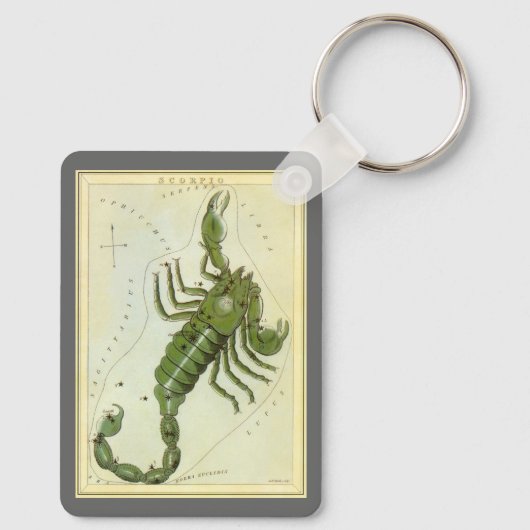 dierentuin, astrologie Scorpio constellatie Sleutelhanger (Achterkant)