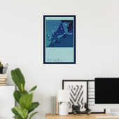 dierentuin Astrology Leo Lion Constellation Poster (Thuiskantoor)