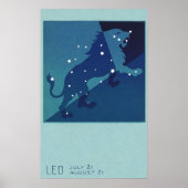 dierentuin Astrology Leo Lion Constellation Poster (Voorkant)