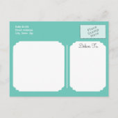 Dierentuin Baby shower, heldere regenboogstrepen Uitnodiging Briefkaart (Achterkant)