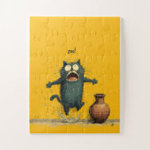 DIERENTUIN! Bang kat splash - grappige puzzel (Verticaal)