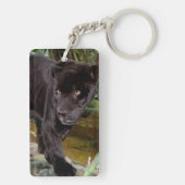 Dierentuin Belize City. Zwarte panter Sleutelhanger (achterkant)