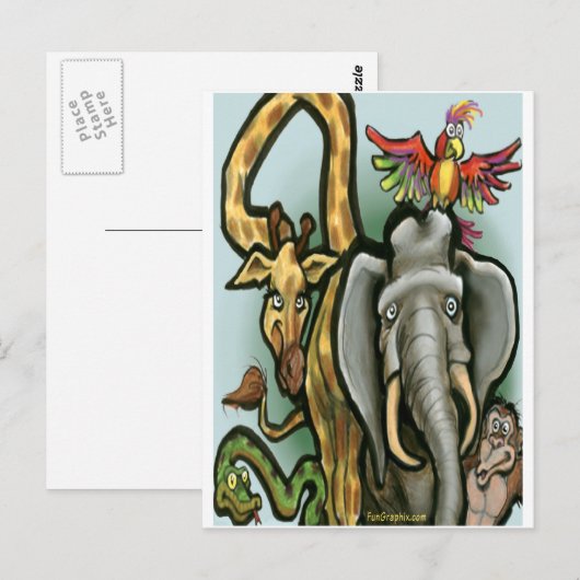 Dierentuin Briefkaart (Voorkant / Achterkant)