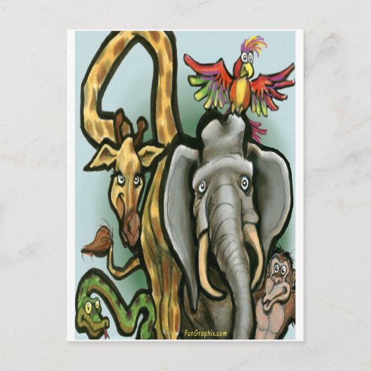 Dierentuin Briefkaart (Voorkant)