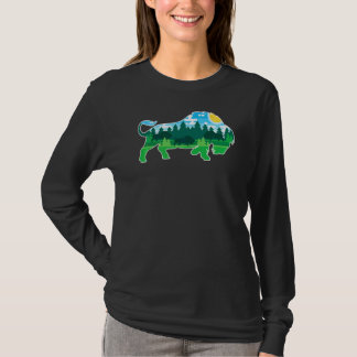 Dierentuin Buiten Dier Kamperen Mensen Buffel Bizo T-shirt
