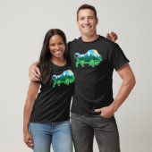 Dierentuin Buiten Dier Kamperen Mensen Buffel Bizo T-shirt (Unisex)