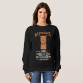 Dierentuin dier alpaca zegt alpaca's trui (Voorkant volledig)