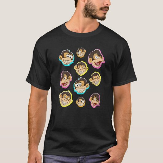 Dierentuin Dier Chimpansee Schattige Aap T-shirt (Voorkant)