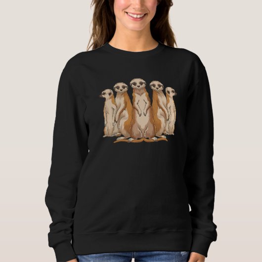 Dierentuin Dier Cute Stokstaartjes Afrika Safari M Trui (Voorkant)