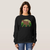 Dierentuin Dier Jungle Chimpansee Retro Aap Trui (Voorkant volledig)