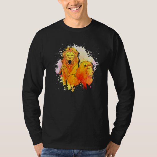 Dierentuin Dier Leeuw Afrika Safari Dier Leeuw T-shirt (Voorkant)