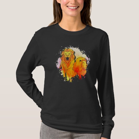 Dierentuin Dier Leeuw Afrika Safari Dier Leeuw T-shirt (Voorkant)