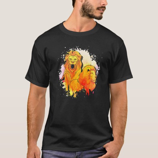 Dierentuin Dier Leeuw Afrika Safari Dier Leeuw T-shirt (Voorkant)