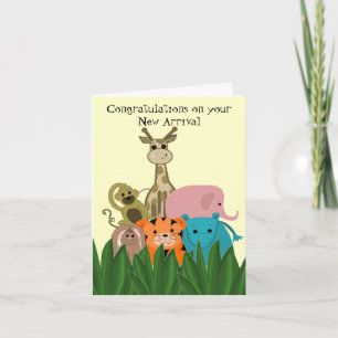 Dierentuin Dier Nieuwe Baby felicitaties Kaart