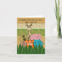 Dierentuin Dier Nieuwe Baby felicitaties