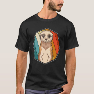 Dierentuin Dier stokstaartje Afrika Safari Retro S T-shirt