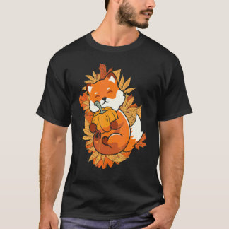 Dierentuin Dier Vos Herfst Vallende Bladeren Bos D T-shirt