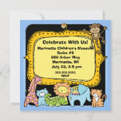 Dierentuin Dieren Giraffe Leeuw Verjaardag Custom  Kaart (Achterkant)