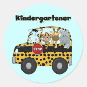 Dierentuin Dieren Kleuterschool Ronde Sticker (Voorkant)