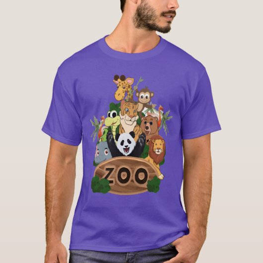 Dierentuin dieren meisje t-shirt (Voorkant)