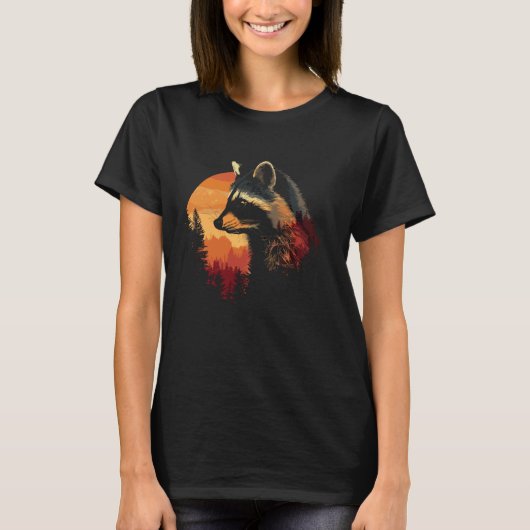 Dierentuin Dieren Trash Panda Forest Wasbeer T-shirt (Voorkant)