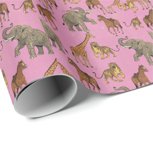 Dierentuin Dieren uit het Verleden Cadeaupapier (Rol Hoek)