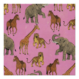 Dierentuin Dieren uit het Verleden Perfect Poster