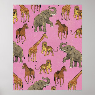 Dierentuin Dieren uit het Verleden Poster