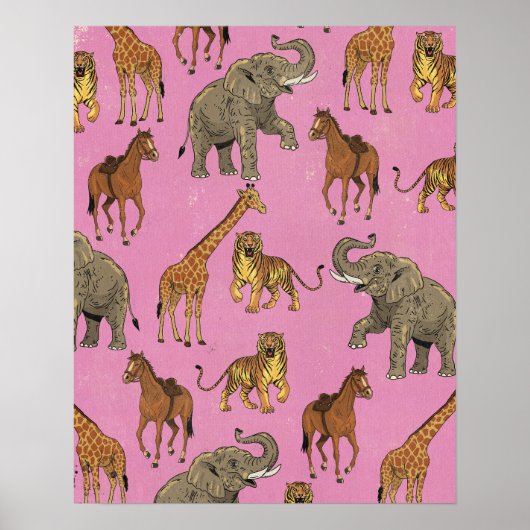Dierentuin Dieren uit het Verleden Poster (Voorkant)