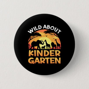 Dierentuin Dieren voor Kleuters Enthousiast Terug Ronde Button 5,7 Cm