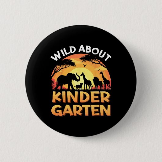 Dierentuin Dieren voor Kleuters Enthousiast Terug Ronde Button 5,7 Cm (Voorkant)