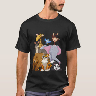 Dierentuin Dieren Wilde Dieren Dag familie T-shirt
